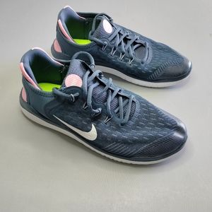 Nike Free RN 2018 Womans shoes AH3457 402  Size 7Y  blue with  pink